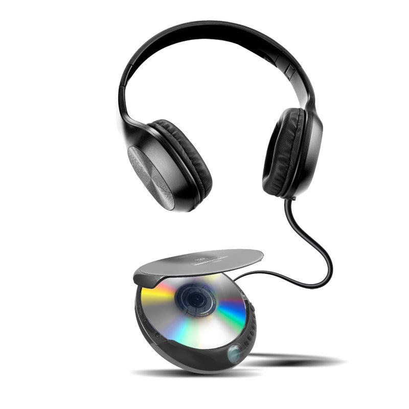 Coby CD Player Portable CD Player with Headphones, 60-Sec Anti-Skip Discman Compact Disc Portable CD Player for Car, Foldable Headset for Travel or Home Use - Image 1