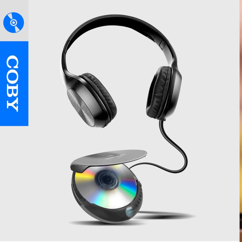 Coby CD Player Portable CD Player with Headphones, 60-Sec Anti-Skip Discman Compact Disc Portable CD Player for Car, Foldable Headset for Travel or Home Use - Image 5