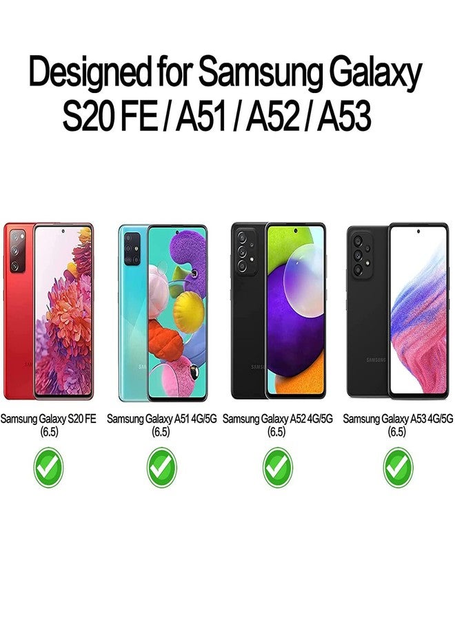 N.C [2-Pack] Tempered Glass Privacy Screen Protector for Samsung Galaxy A53/ A52 / A51 /S20 FE, Anti-Spy 9H Protector Film for Galaxy A53 5G A52(4G/5G) A51 S20 FE 6.5", Case Friendly Easy Install - Black - Image 2