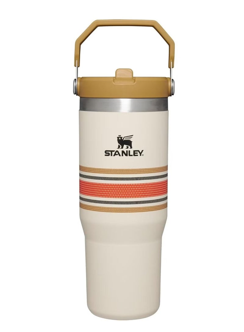 Stanley STANLEY IceFlow Stainless Steel Tumbler with Straw Vacuum Insulated Water Bottle for Home, Office, or Car - Reusable Cup with Leak-Resistant Flip Straw, Keeps Drinks Cold for 12 Hours or Iced for 2 Days, 30 oz Cream Mesh - Image 1