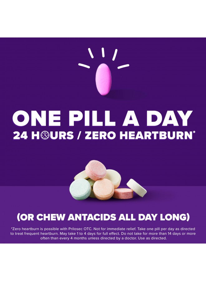 Prilosec Prilosec OTC, Omeprazole Delayed Release 20mg, Acid Reducer, Treats Frequent Heartburn for 24 Hour Relief, All Day, All Night*, 20mg, 42 Tablets  - Image 3