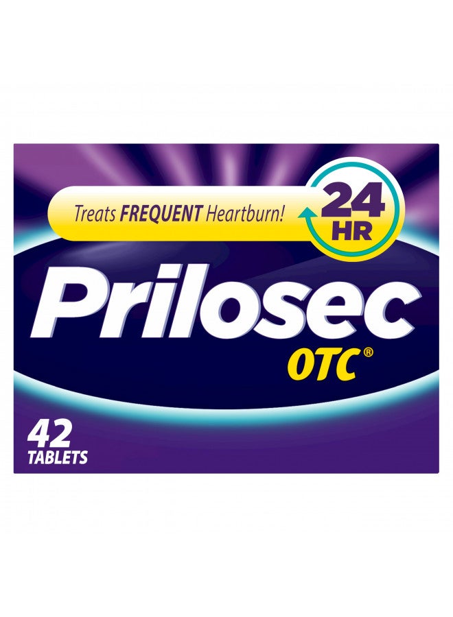 Prilosec Prilosec OTC, Omeprazole Delayed Release 20mg, Acid Reducer, Treats Frequent Heartburn for 24 Hour Relief, All Day, All Night*, 20mg, 42 Tablets  - Image 2