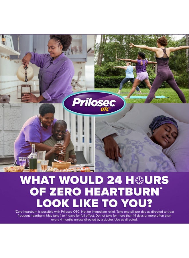 Prilosec Prilosec OTC, Omeprazole Delayed Release 20mg, Acid Reducer, Treats Frequent Heartburn for 24 Hour Relief, All Day, All Night*, 20mg, 42 Tablets  - Image 4