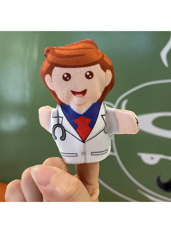 Bluejw Yiwu New Cross-border Plush Finger Puppet Police Uncle Cute Small Size Mini Cartoon Professional Hand Puppet Yiwu Toys - Image 5