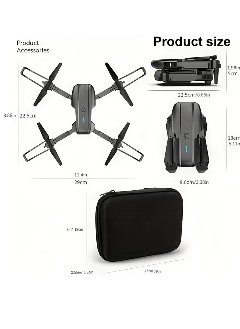 Generic - E99 Drone with Camera – Foldable RC Quadcopter for Beginners, Remote Control Drone Toys, Indoor & Outdoor Use, Affordable UAV, - Image 1