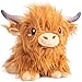 Happy Fuel Highland Cow Microwavable 15lbs Unscented Heating Pad for Women Kids Cute Soft Cozy Pillow Plush Heatable Warm Stuffed Animals Kawaii Hot Cold Plushie Toy Cow Gifts for Girls Boys - Image 3
