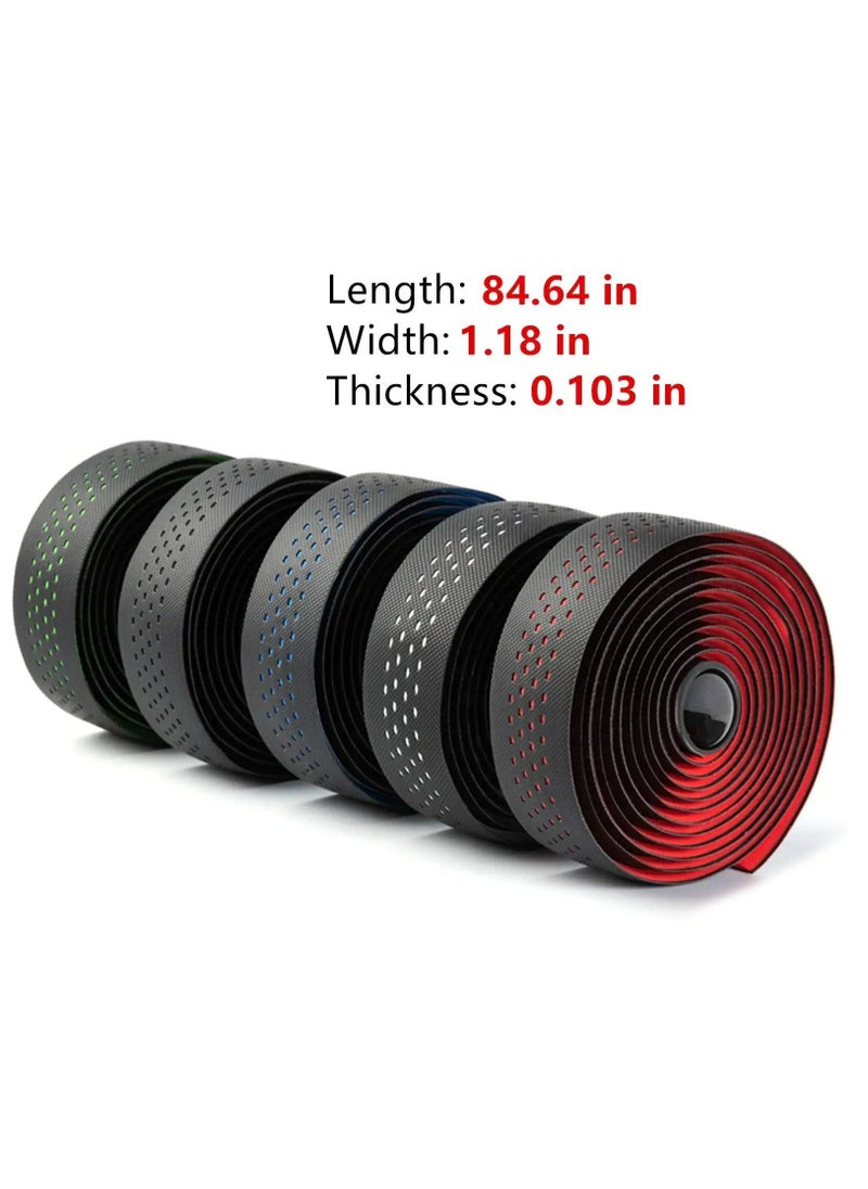 Y&D Road Bike Handlebar Tapes Made of EVA+PU, Professional Bicycle Bar Tape, Racing Handle Wraps, Grips Cover with End Plugs (Red)  - Image 4
