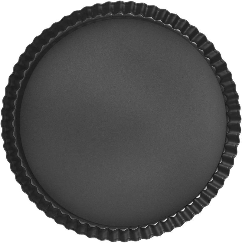 Pssopp Round Tart Pan, Removable Bottom Non Stick Tart Pan, Fluted Quiche for Baking and Serving Delicious ([Thickened] 12-inch live bottom pie plate) - Image 3