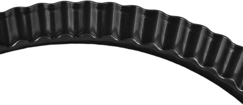 Pssopp Round Tart Pan, Removable Bottom Non Stick Tart Pan, Fluted Quiche for Baking and Serving Delicious ([Thickened] 12-inch live bottom pie plate) - Image 4