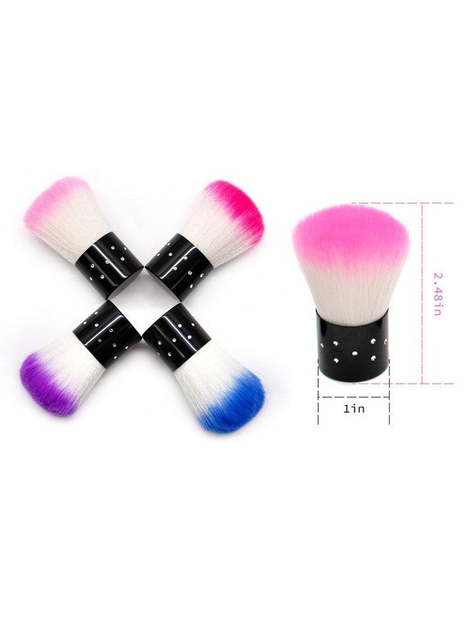 AUEAR 4 Pack Multicolor Nail Powder Brush Nail Dust Brushes Nail Art Cleaner Brush Nail Art Cleaning Tools For Women And Girls - Image 2