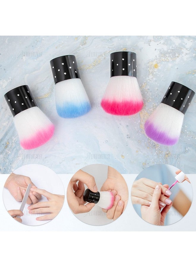 AUEAR 4 Pack Multicolor Nail Powder Brush Nail Dust Brushes Nail Art Cleaner Brush Nail Art Cleaning Tools For Women And Girls - Image 4