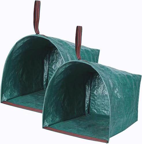 RISETEX 2-Pack Yard Waste Bags，Large Yard Dustpan-Type Garden Bag for Collecting Leaves，Reuseable Heavy Duty lawn and leaf bags，Garden Waste Container for Clean Up Outdoor Debris Leaves Grass Clippings - Image 1