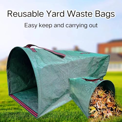 RISETEX 2-Pack Yard Waste Bags，Large Yard Dustpan-Type Garden Bag for Collecting Leaves，Reuseable Heavy Duty lawn and leaf bags，Garden Waste Container for Clean Up Outdoor Debris Leaves Grass Clippings - Image 3