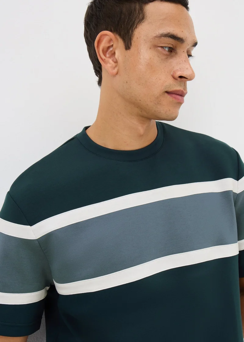 Matalan Navy Chest Panel T-Shirt