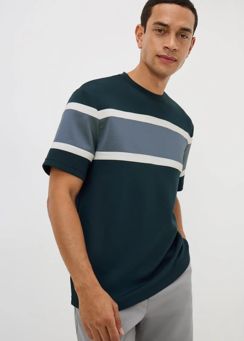 Matalan Navy Chest Panel T-Shirt