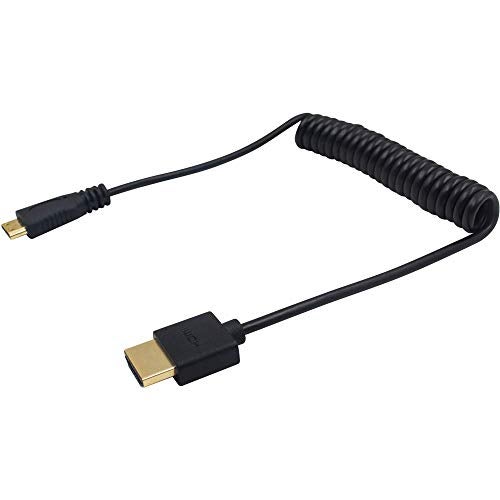 Duttek 4K Mini HDMI to HDMI Coiled Cable 1FT-4FT, Ultra-Thin HDMI to Mini HDMI Cable Support 4K Ultra HD, 1080p, 3D,for Projector, Monitor, Camcorder - Image 3
