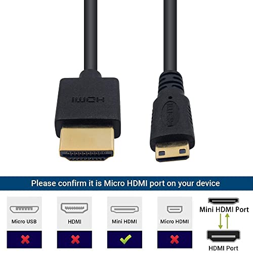 Duttek 4K Mini HDMI to HDMI Coiled Cable 1FT-4FT, Ultra-Thin HDMI to Mini HDMI Cable Support 4K Ultra HD, 1080p, 3D,for Projector, Monitor, Camcorder - Image 4