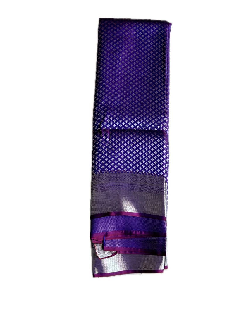 Saree - Silk Purple  - Image 1