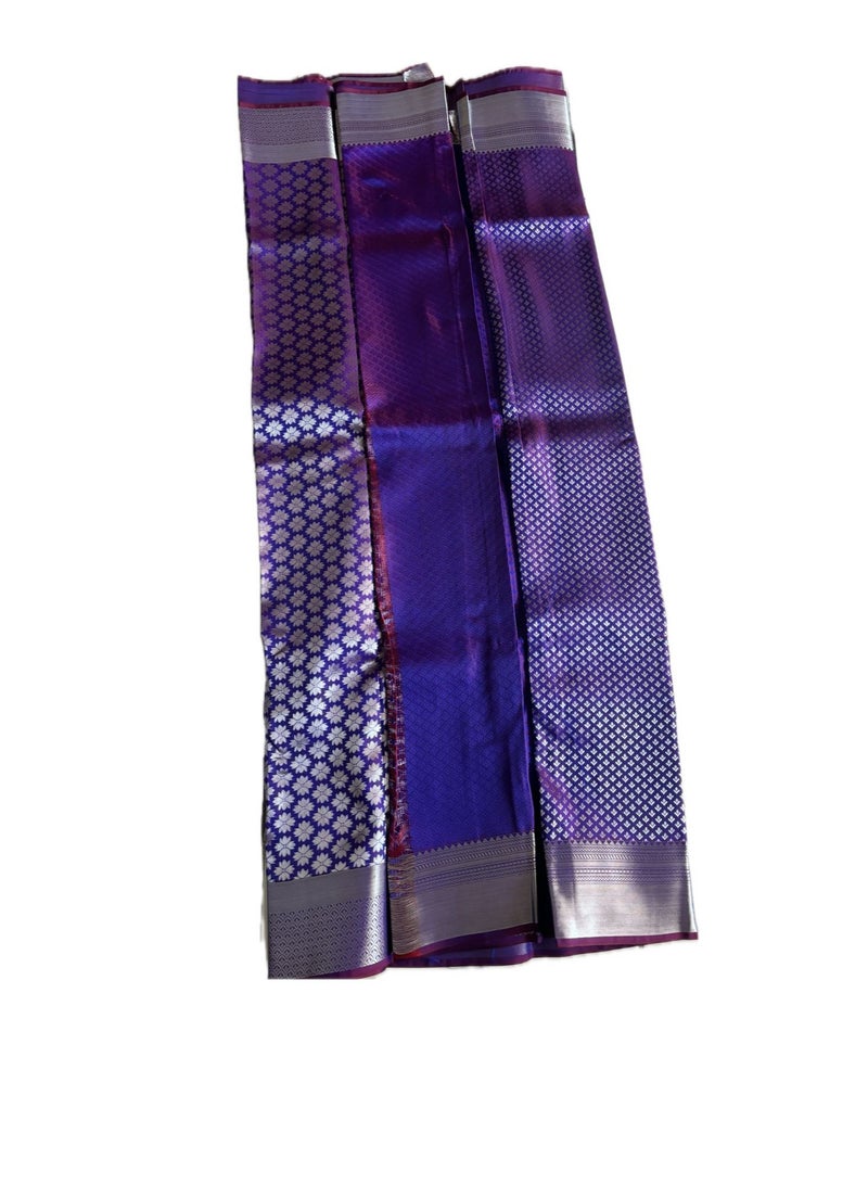 Saree - Silk Purple  - Image 2