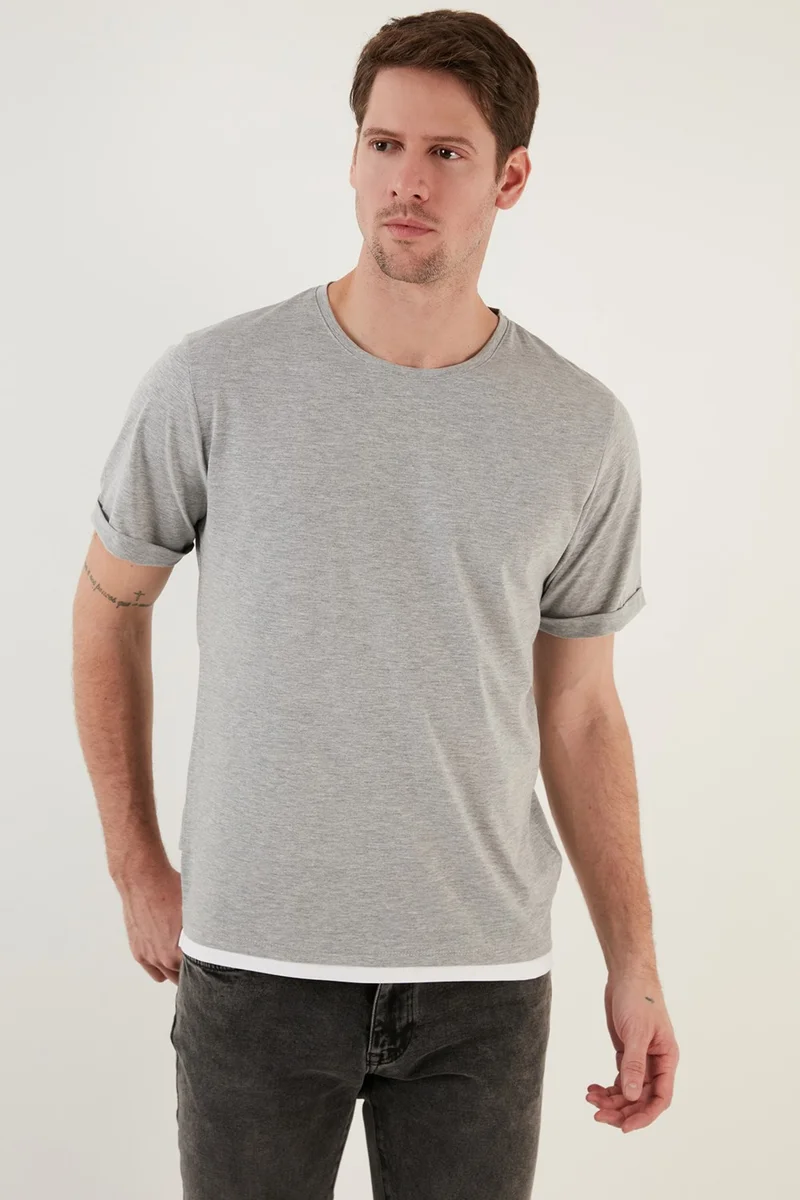 Buratti 100% Cotton Regular Fit Crew Neck T Shirt Men's T Shirt 5902515