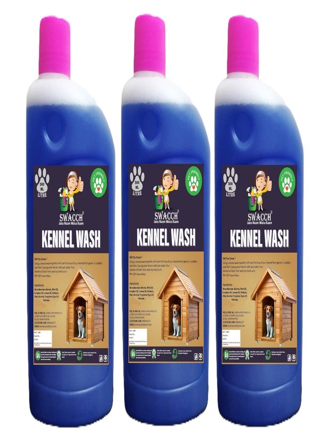 swacch Kennel Wash (500ml) (Pack of 3) Lavender I Pet Stain & Odour Remover I Pet Floor Cleaner Liquid I Dog and Cat Friendly - Image 1