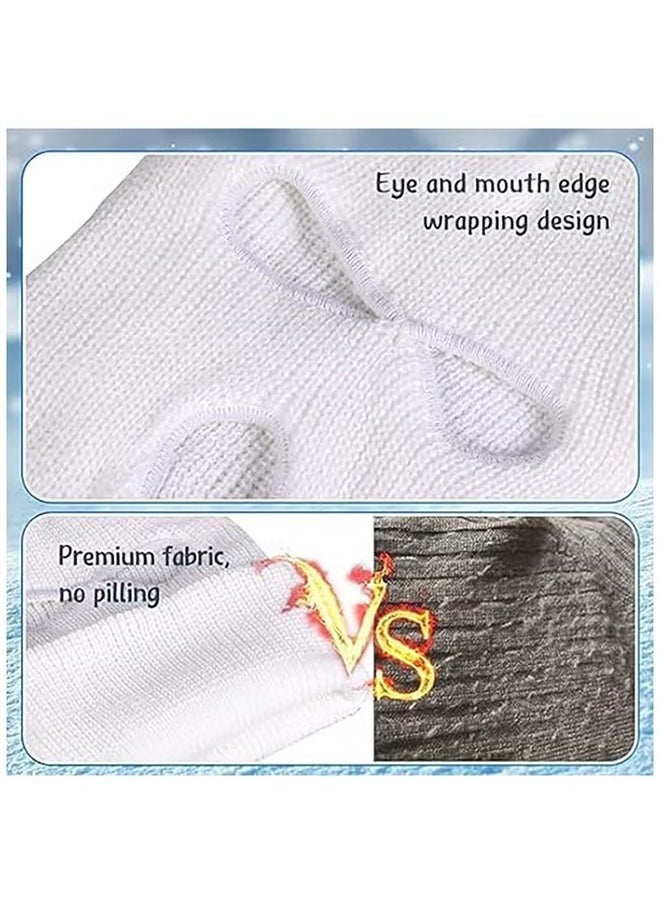 HY 3-Hole Full Face Mask Cover for Men Women Ski Mask Winter Balaclava Cap Knitted Face Cover for Winter Outdoor Sports  - Image 2