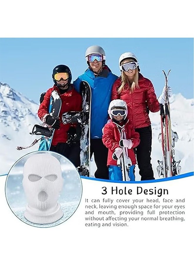 HY 3-Hole Full Face Mask Cover for Men Women Ski Mask Winter Balaclava Cap Knitted Face Cover for Winter Outdoor Sports  - Image 4