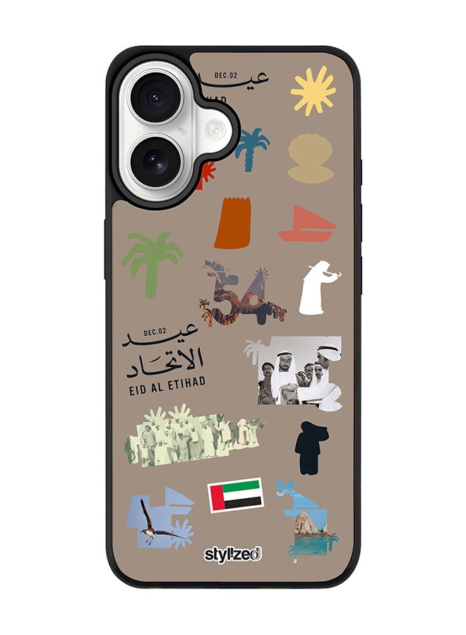 Stylizedd for iPhone 17 Case [Compatible with MagSafe] Magnetic cover Slim fit Camera Protection, Shockproof Thin Phone Case- Eid Al Etihad 54th UAE National Day, Warm Grey - Image 1