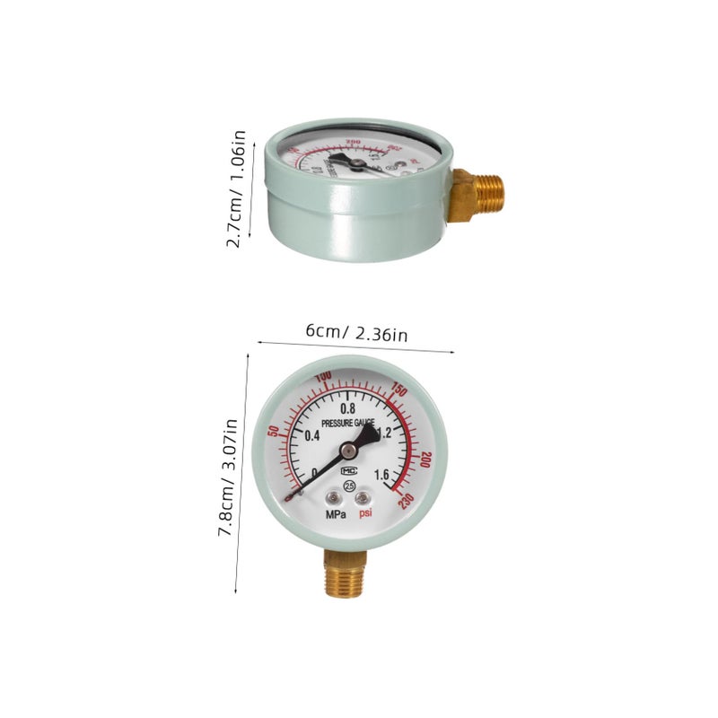 Adjustable Scuba Tank Pressure Gauge Stainless Steel Fittings for Air Compressors Diving Equipment - Image 3