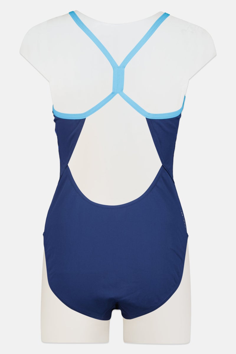 ZOGGS Women Non Padded Embroidered Logo One Piece, Multicolor - Image 2