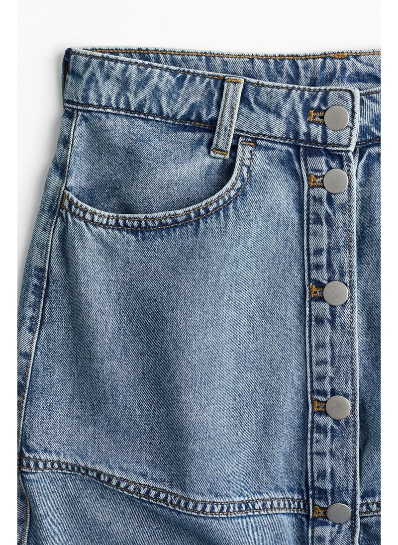 H&M Light denim blue A-line denim skirt for Women | Best Price UAE