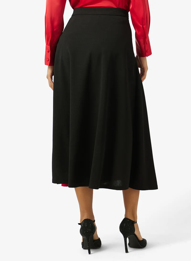 Khizana  A-line Skirt With Tie Up Detail for Women | Best Price UAE
