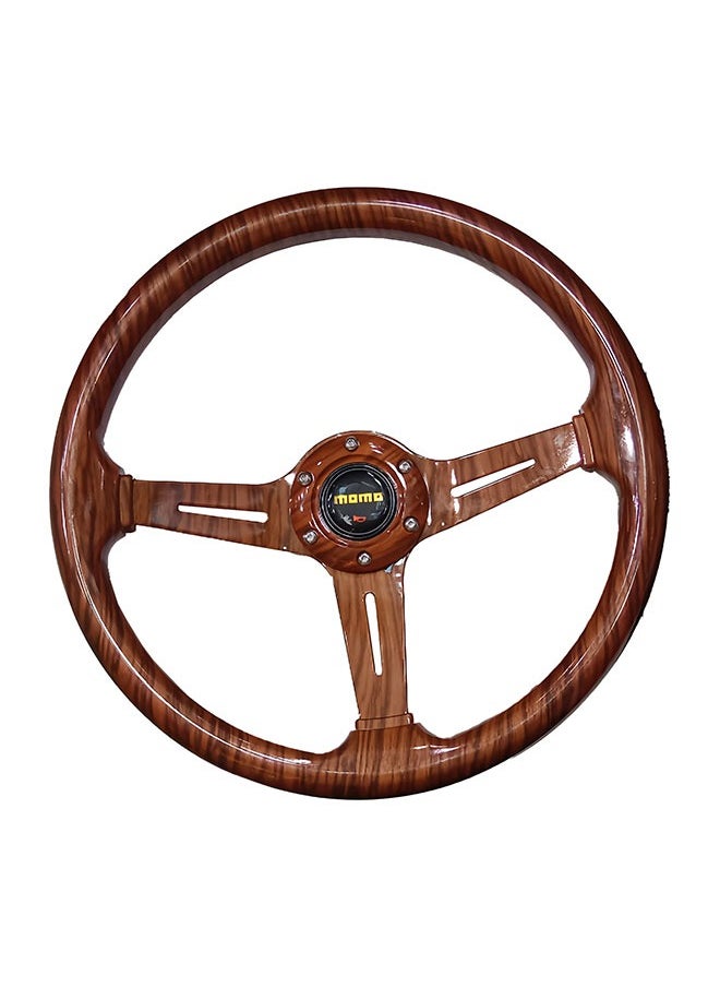 Royal ROYAL - 13.5-inch Wooden Style MOMO Universal 345mm Car Steering Wheel, Sports Look & Grant Classic Wooden Type Horn Style Tuning Car Steering Wheel (DYT-5173) (Wooden)  - Image 1