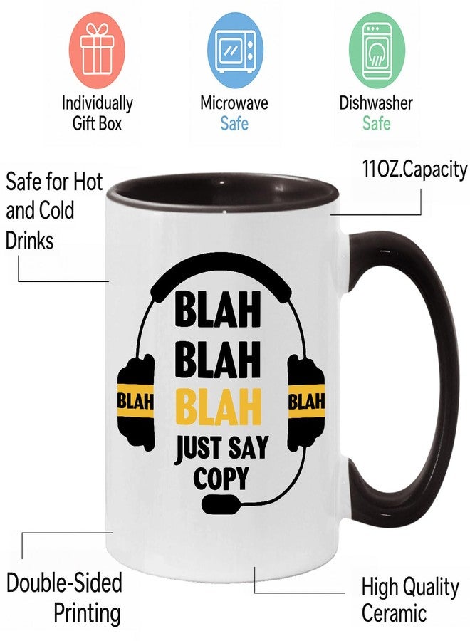 MEDROC 911 Dispatcher Gifts Mug - 11oz with Coaster and Makeup Bag, Say Copy Coffee Cups For Women Men, 911 Telecommunicators Week Appreciation Gift For Emergency Dispatch Employees Staffs Accessories - Image 3