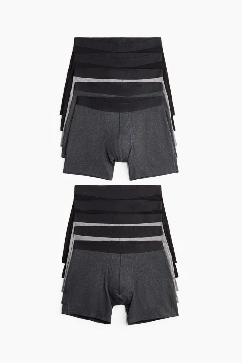 H&M  10-pack cotton mid trunks for Men | Best Price UAE