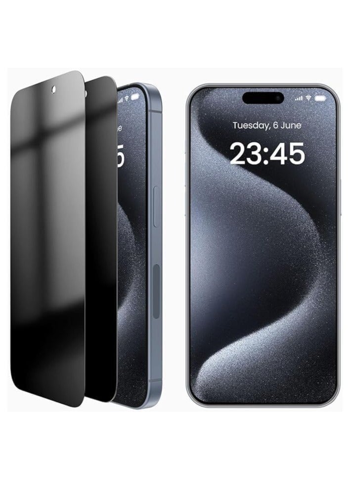 إلترازون Glass for iPhone 15 Pro Max Screen Protector Tempered Glass Full Glue Edge-to-Edge Screen Protector for iPhone 15 Pro Max (2023) (IPHONE 15 PRO MAX) - Image 1