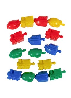 Learning Advantage LEARNING ADVANTAGE Transportation Linking Blocks - Set of 36 - Ages 18m+ - Pop Beads for Toddlers - Early Sensory and Fine Motor Manipulative  - Image 1