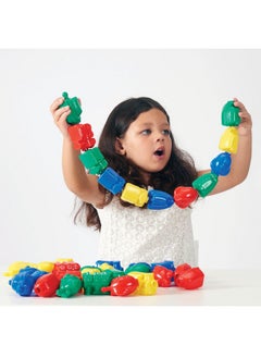 Learning Advantage LEARNING ADVANTAGE Transportation Linking Blocks - Set of 36 - Ages 18m+ - Pop Beads for Toddlers - Early Sensory and Fine Motor Manipulative  - Image 4