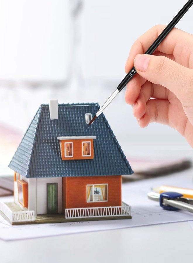 Anezus 60Pcs Thin Detail Paint Brushes Fine Tip Paint Brushes Set with 3 Size #000#00#0 Liner brush for Miniature 40k Model Crafts Watercolor Acrylics Oil - Image 2