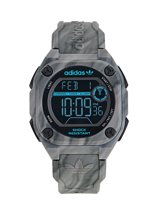 Light Gray Pattern Resin Case Blue Mask Light Gray Pattern Resin Strap