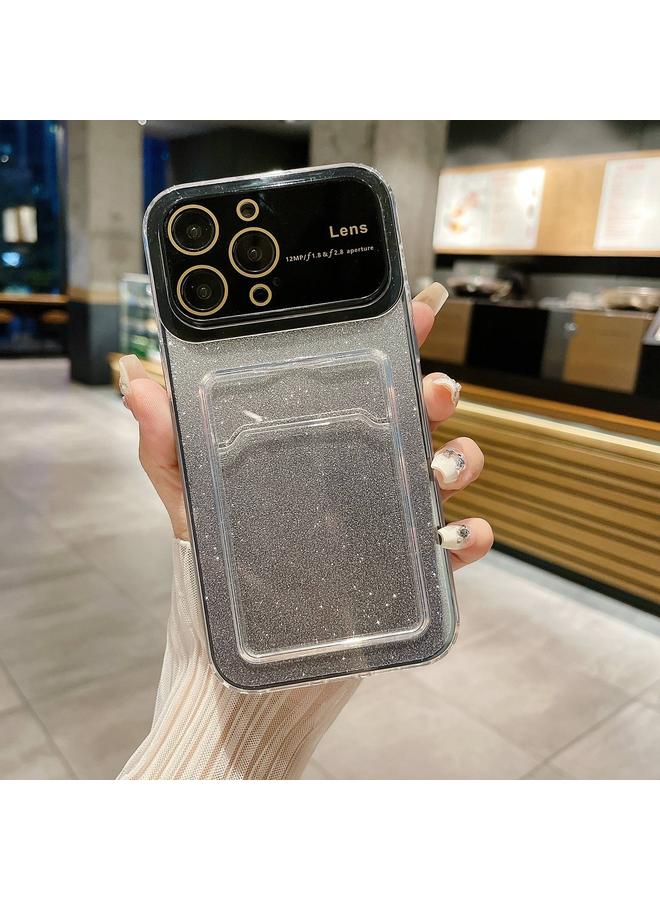 اس-توب جراب لهاتف iPhone 15 Pro Max مع نافذة كبيرة بلون متدرج لامع وفتحة للبطاقة - Image 1