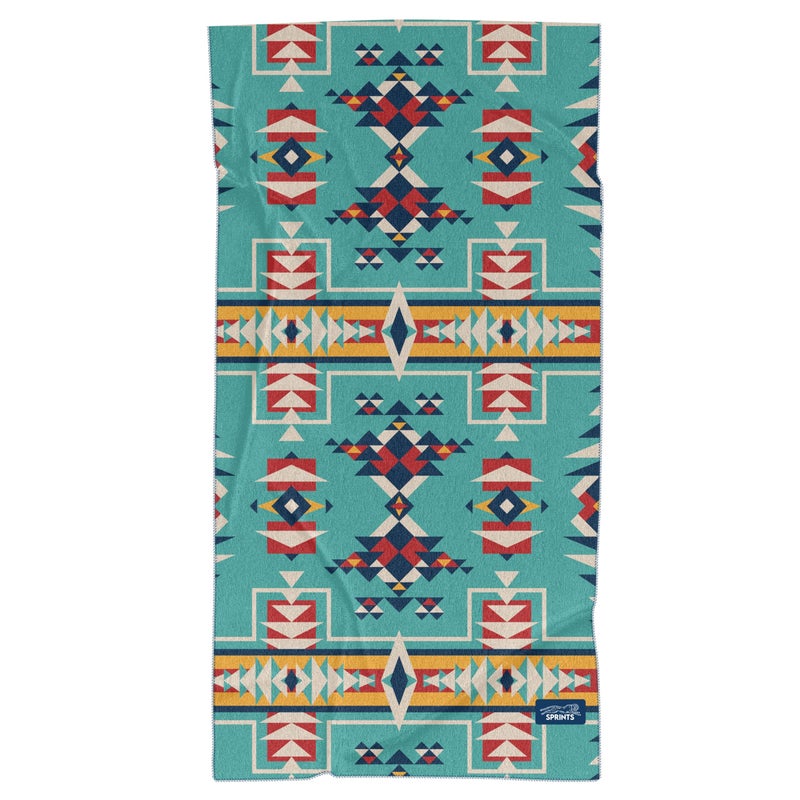 Sprints Athletic Running Towel, Full-Sized, Car Seat Cover - Performance Microfiber (Bohemian Nomad Noises) - Image 5