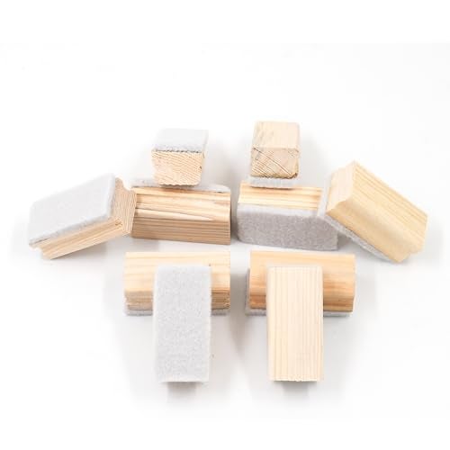 IVEI Wooden Mini Dusters for Blackboards and Whiteboards | Small Marker and Chalk Eraser for Kids (Set of 10) - Image 1