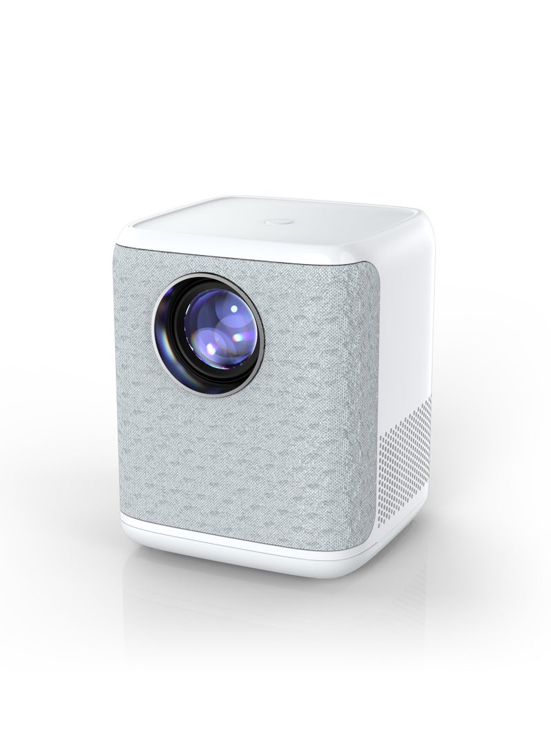 S6 Mini Projector, Smart Wireless Projector, Android 9.0 TV, 300 ANSI, Fully Sealed Dustproof, Compatible with TV Stick, Laptop, Tablets, iOS & Android Devices Wi-Fi Display, Support Arabic  - Image 1