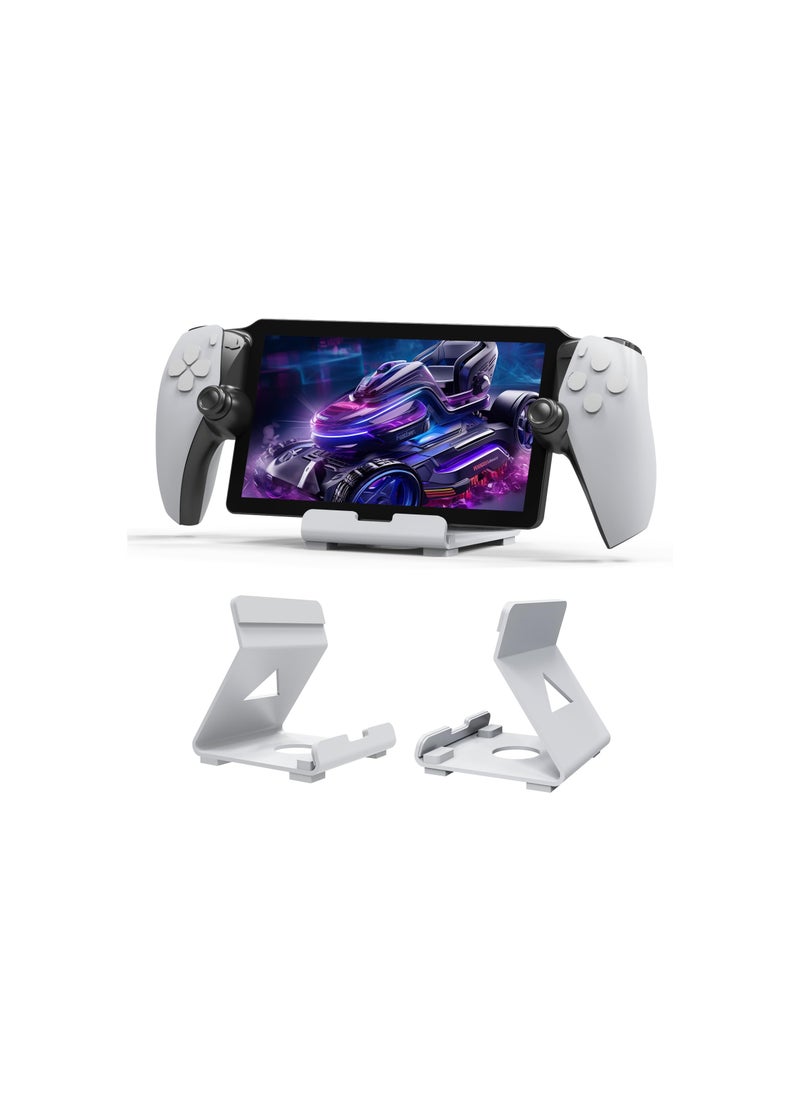 XICEN Metal Stand Designed for Playstation Portal,Super Sturdy Gaming Accessories Holder Stand Compatible with Switch,PS Handheld Console and Mobile Phones (White)  - Image 1
