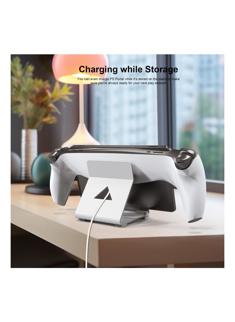 XICEN Metal Stand Designed for Playstation Portal,Super Sturdy Gaming Accessories Holder Stand Compatible with Switch,PS Handheld Console and Mobile Phones (White)  - Image 5