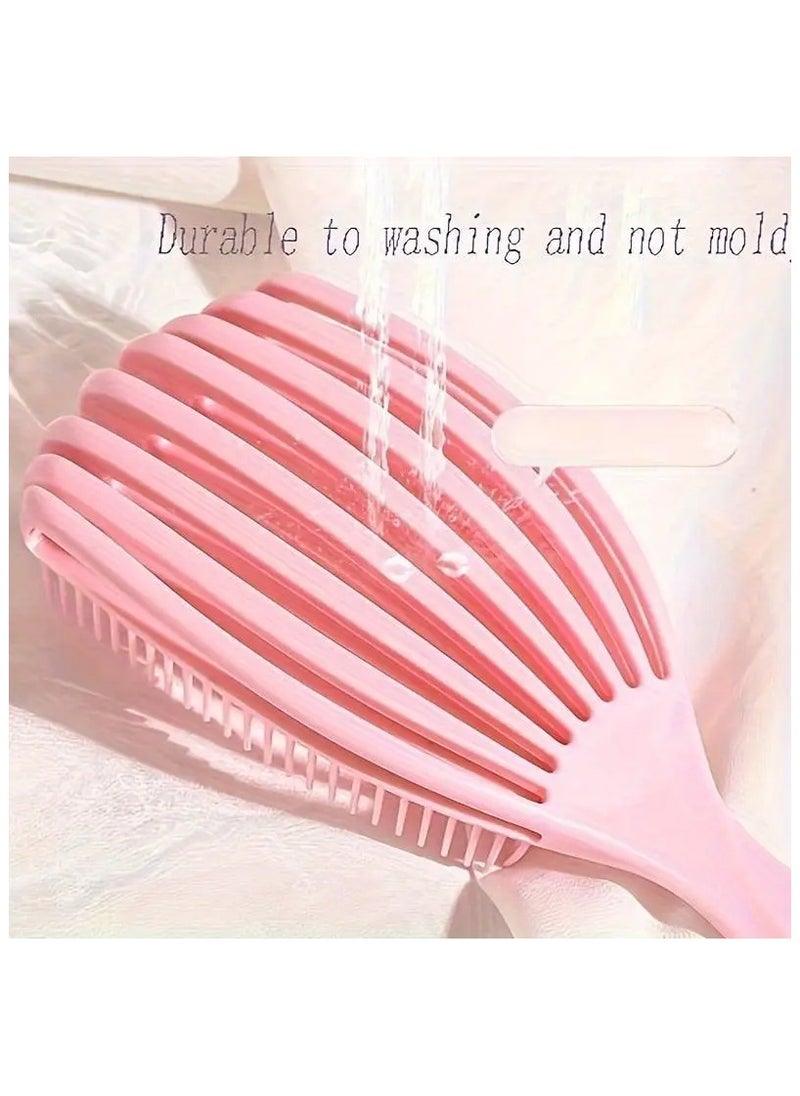 Rozino 2 PCS Shell Comb for Wet and Dry Use, Fluffy Style Large Curved Comb, Smooth and Knot-Free, Eight-Claw Massage Comb  - Image 5