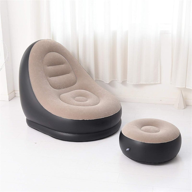 Cpixen Cpixen Inflatable Chair with Household air PumpAir Sofa Inflatable CouchInflatable Lounge Chair for Indoor LivingRoom Bedroom ReadingRoom Office BalconyOutdoor Travel Camping Picnic  - Image 4