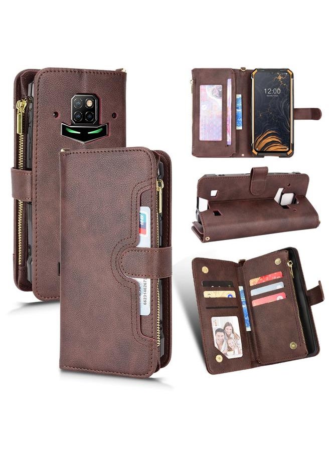 Zaboon Case For Doogee S88 Pro / S88 Plus Litchi Texture Zipper Leather Phone Case  - Image 1