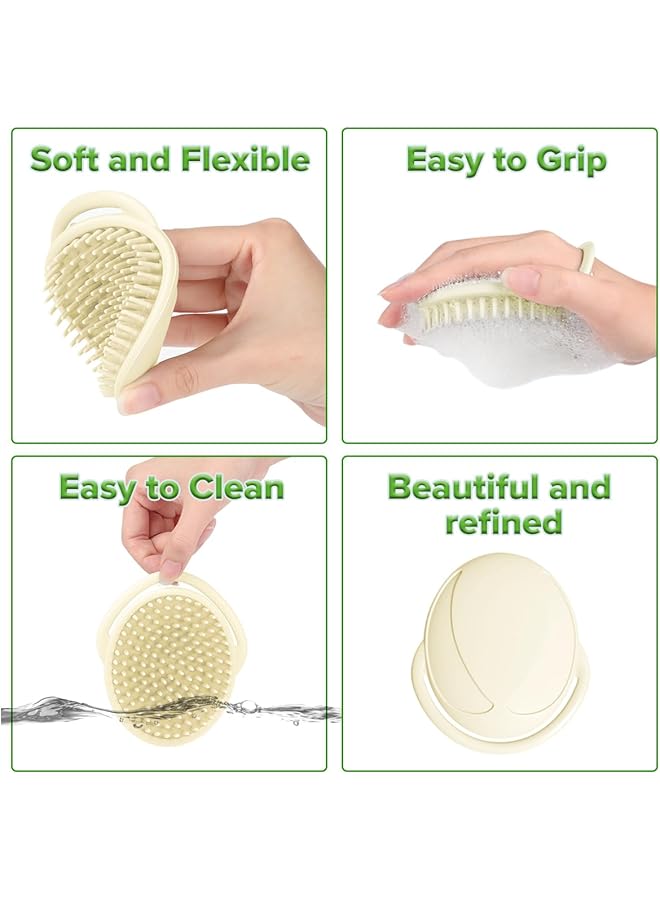 haakaa Silicone Shampoo Brush With Soft Bristles Grey - Image 2